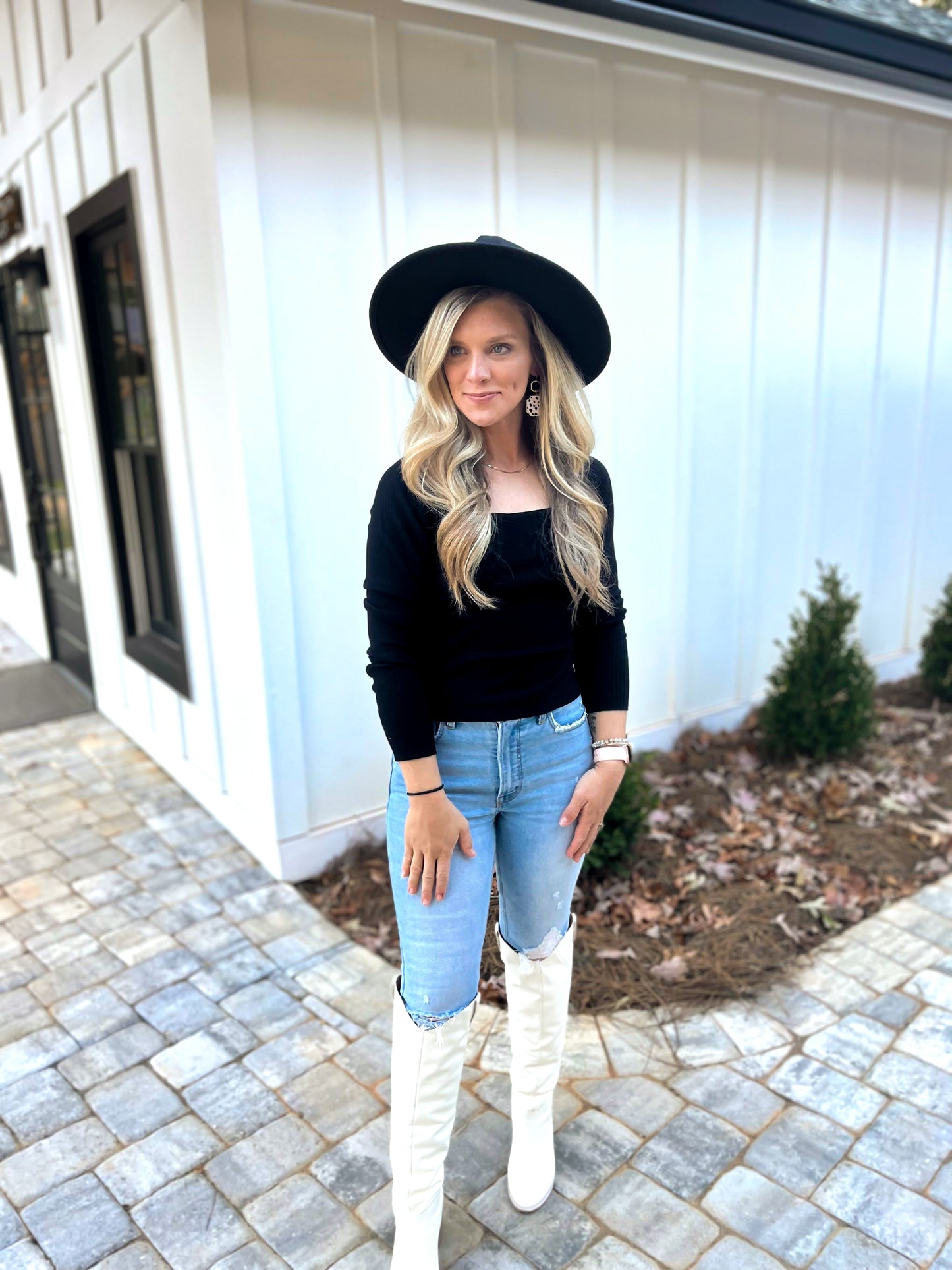 Wild As You Long Sleeve Black Top π€ 1 large left