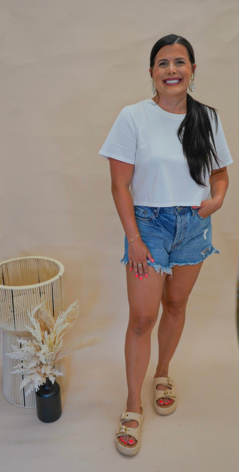 Avery Home Run Tee- Off White