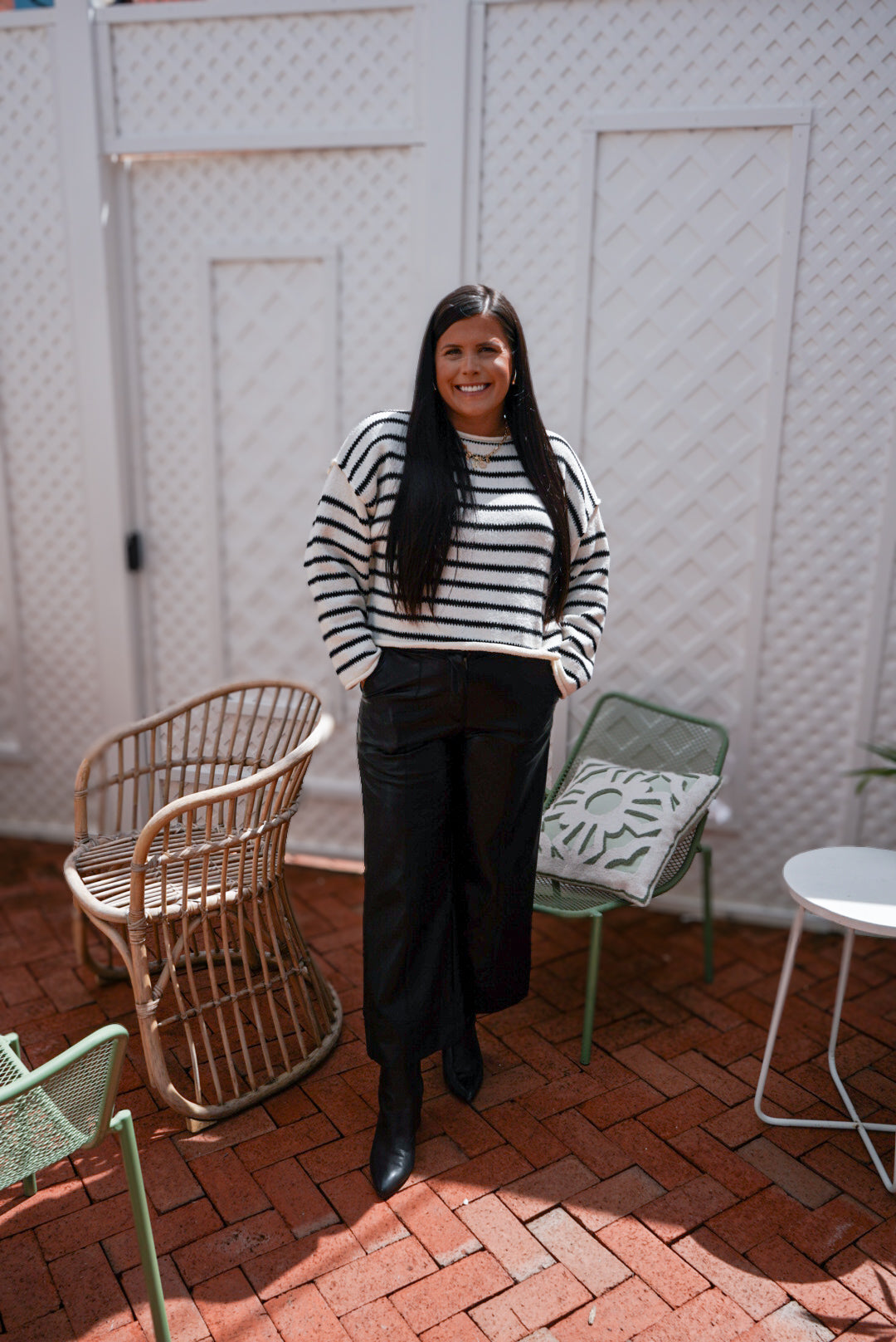 Timeless Stripe Elegance Sweater