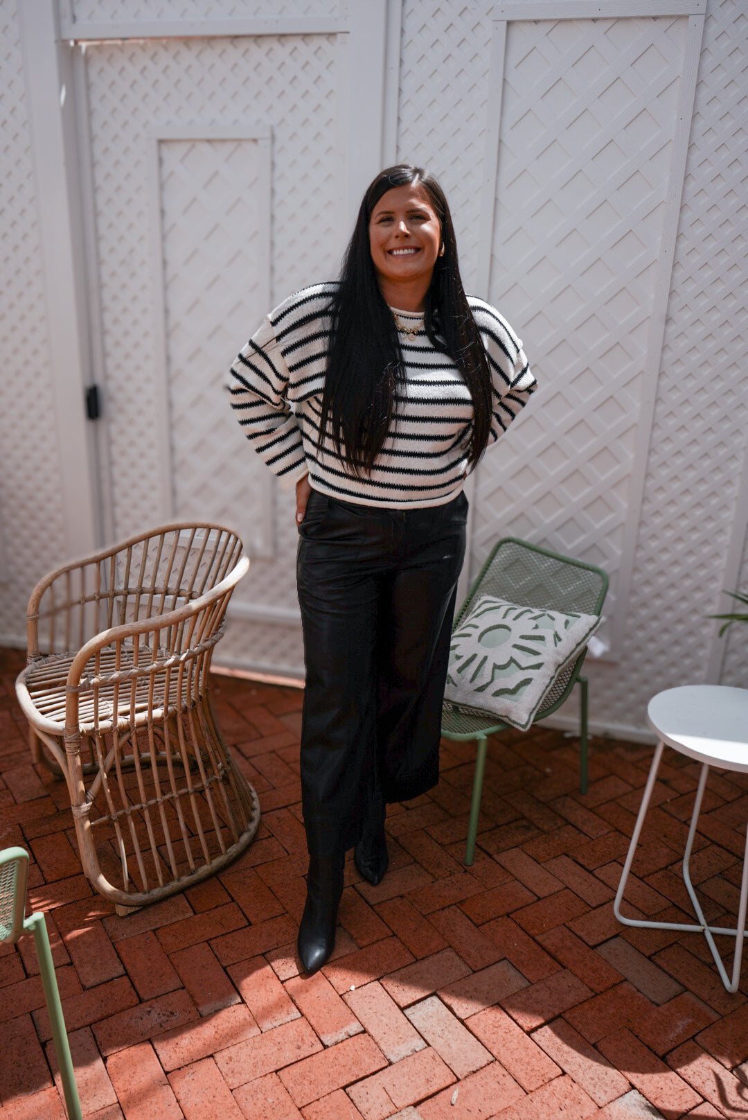 Timeless Stripe Elegance Sweater