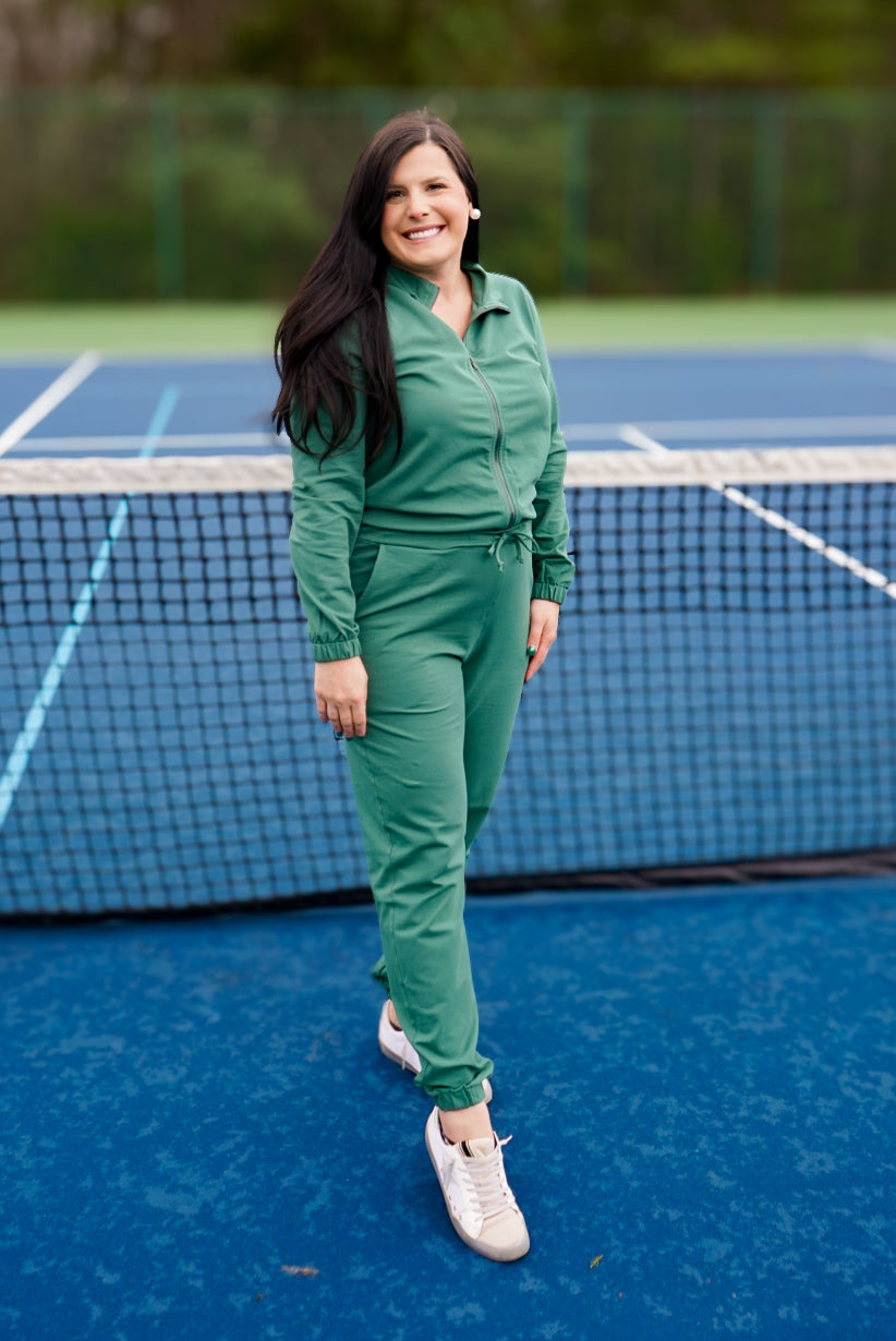 Green Long Sleeve Utility Jumpsuit π€ 2 larges