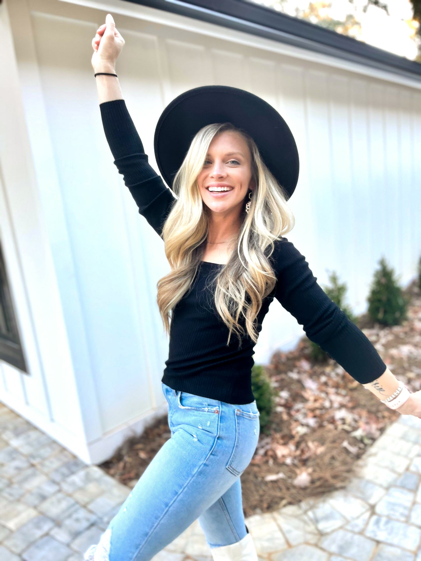 Wild As You Long Sleeve Black Top π€ 1 large left