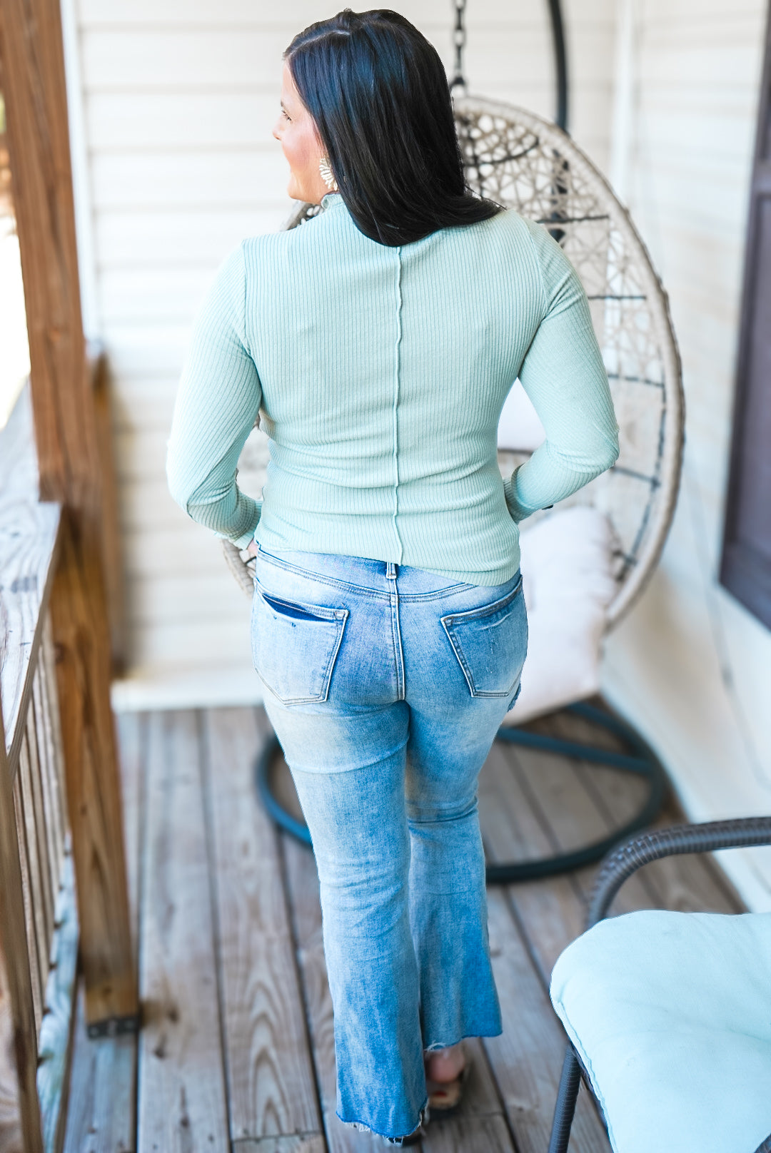 Happy Haven Iceberg Green Top