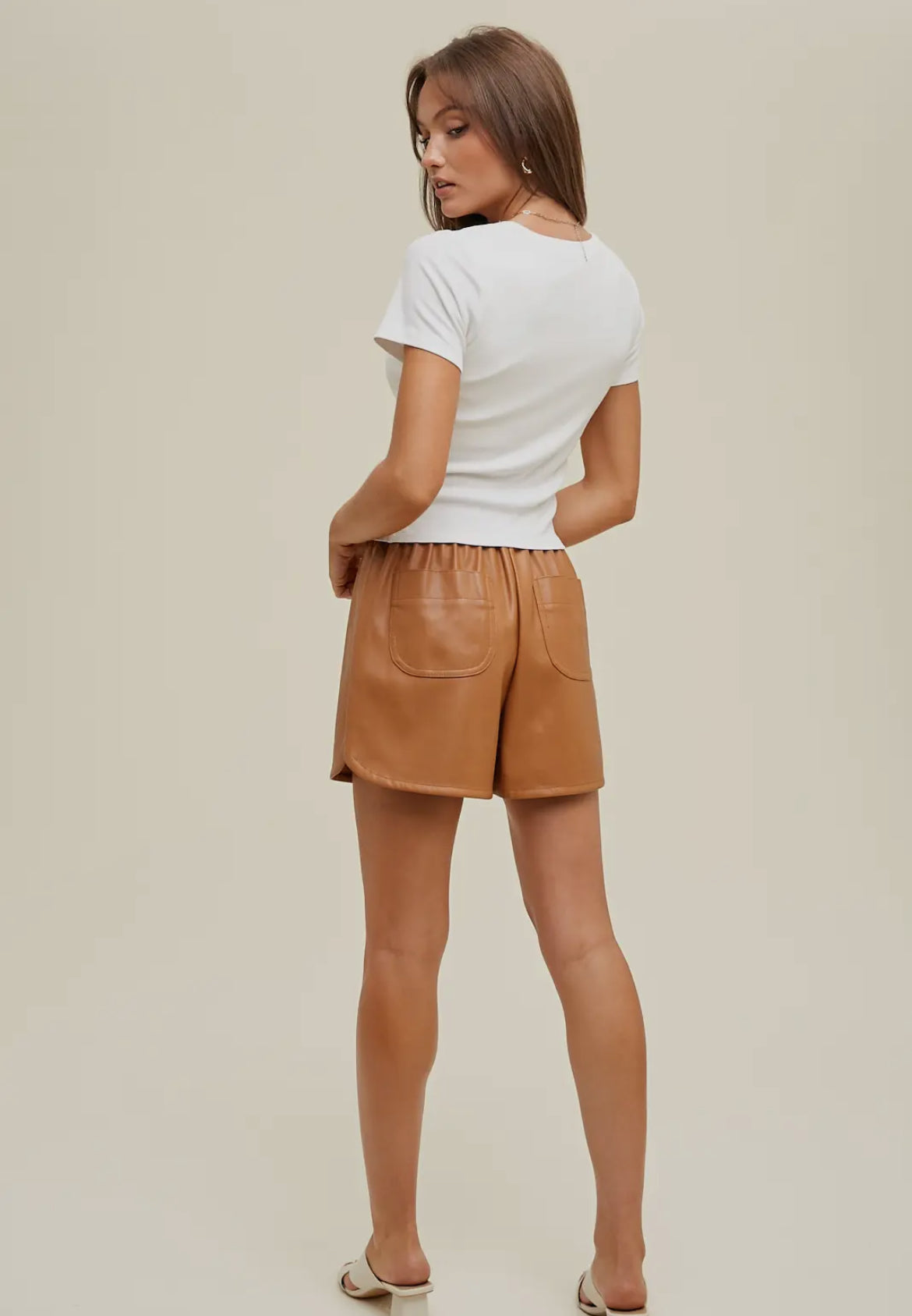 White Ribbed Padded Top