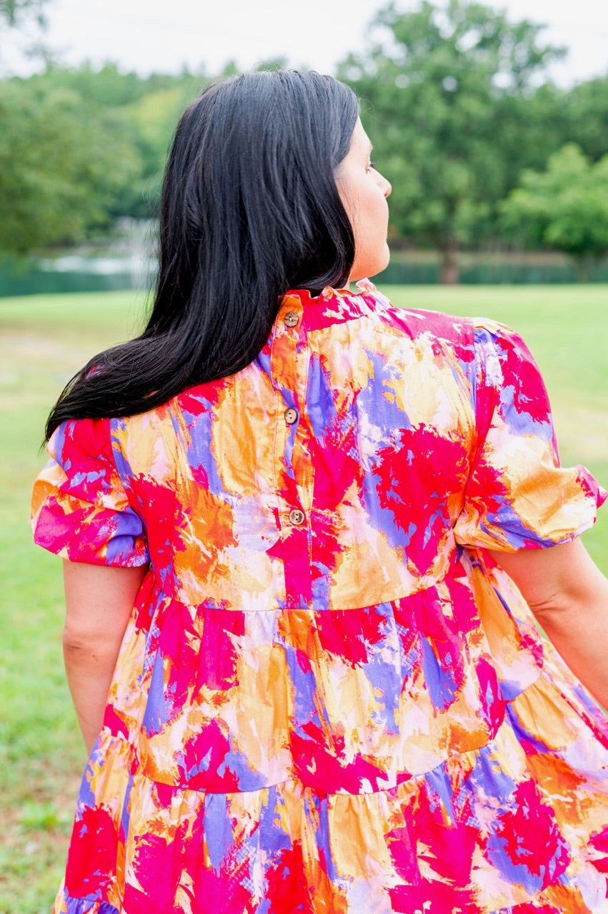 Rustic Rainbow Baby Doll Dress