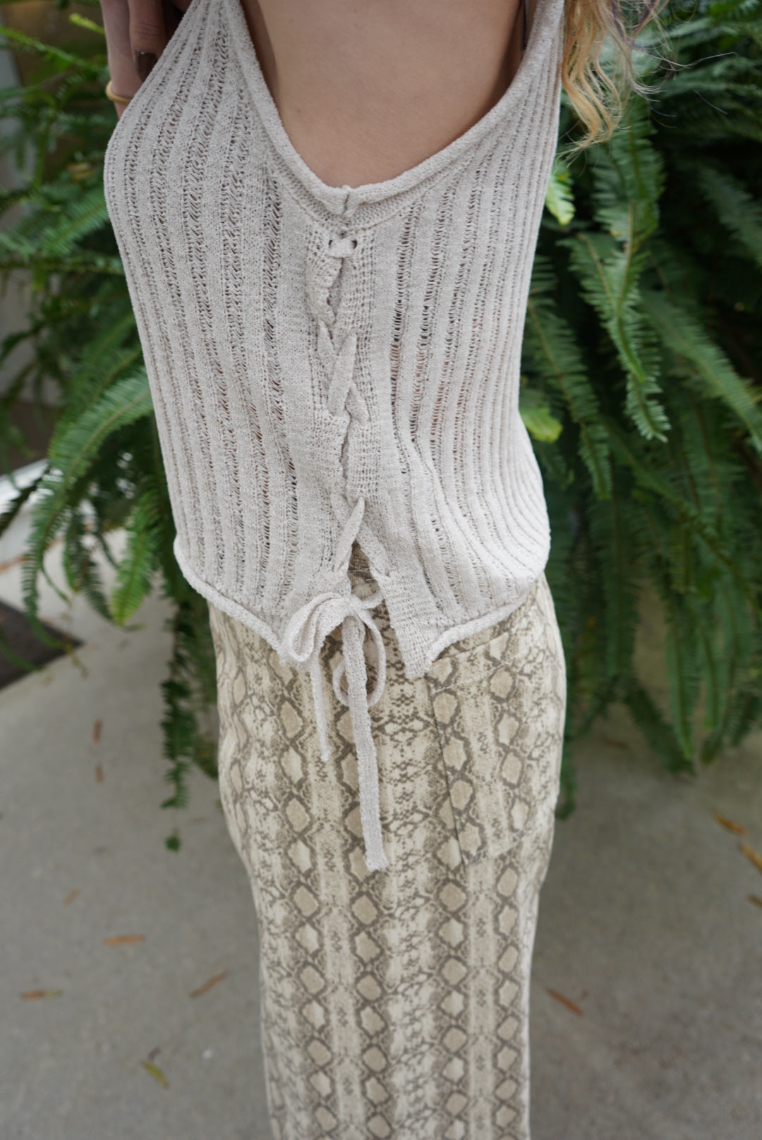 Stone Braid Sweater Tank