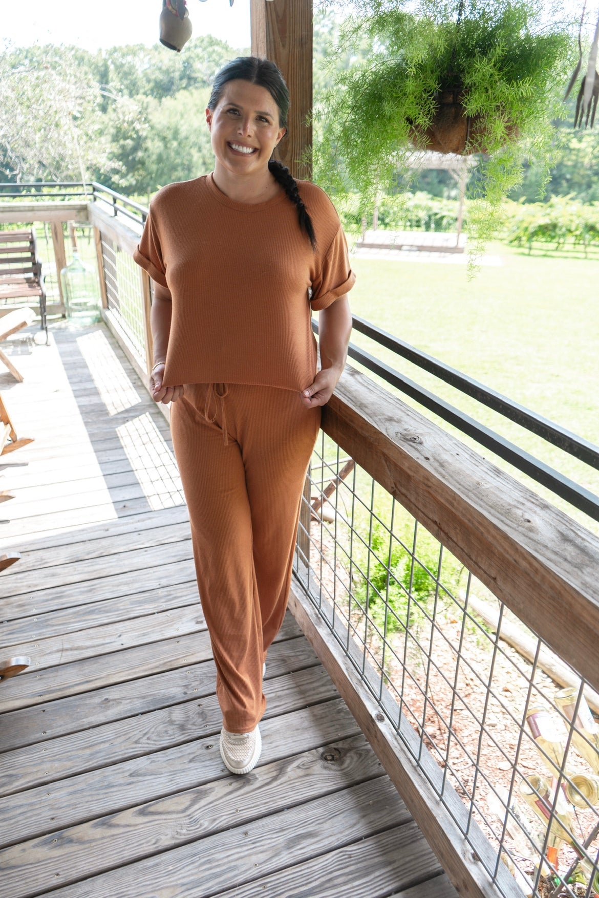 Copper Comfort Knit Drawstring Pants