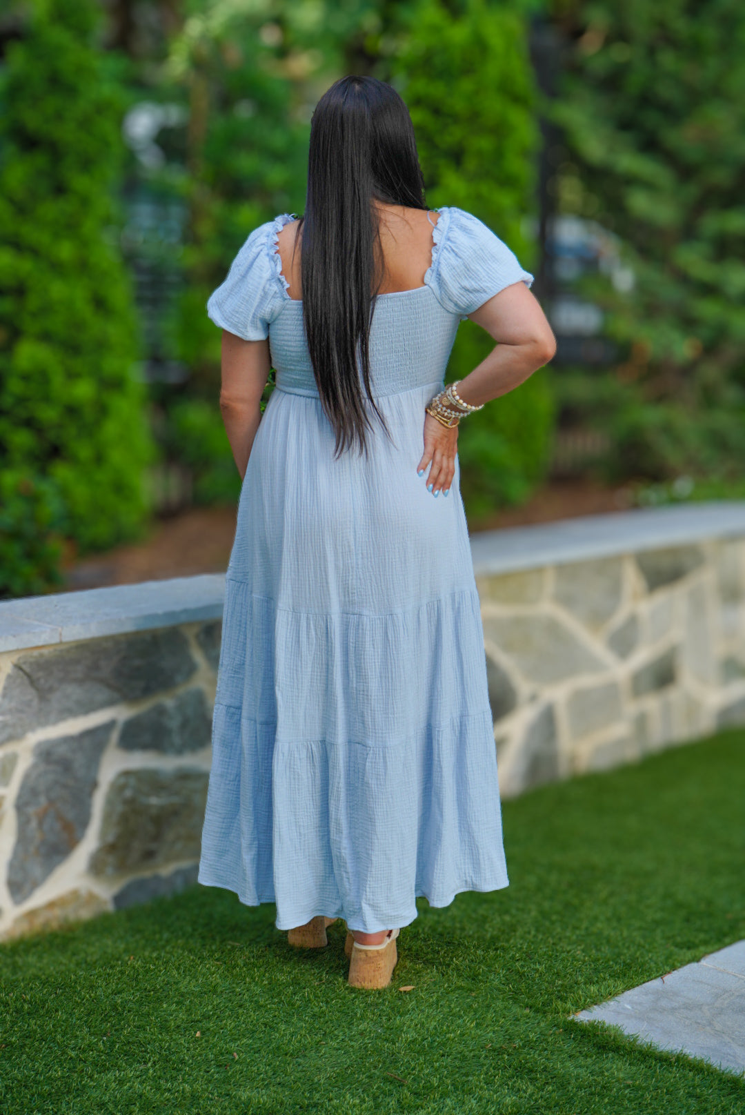 Sweet Magnolia Embroidered Lace Maxi Dress