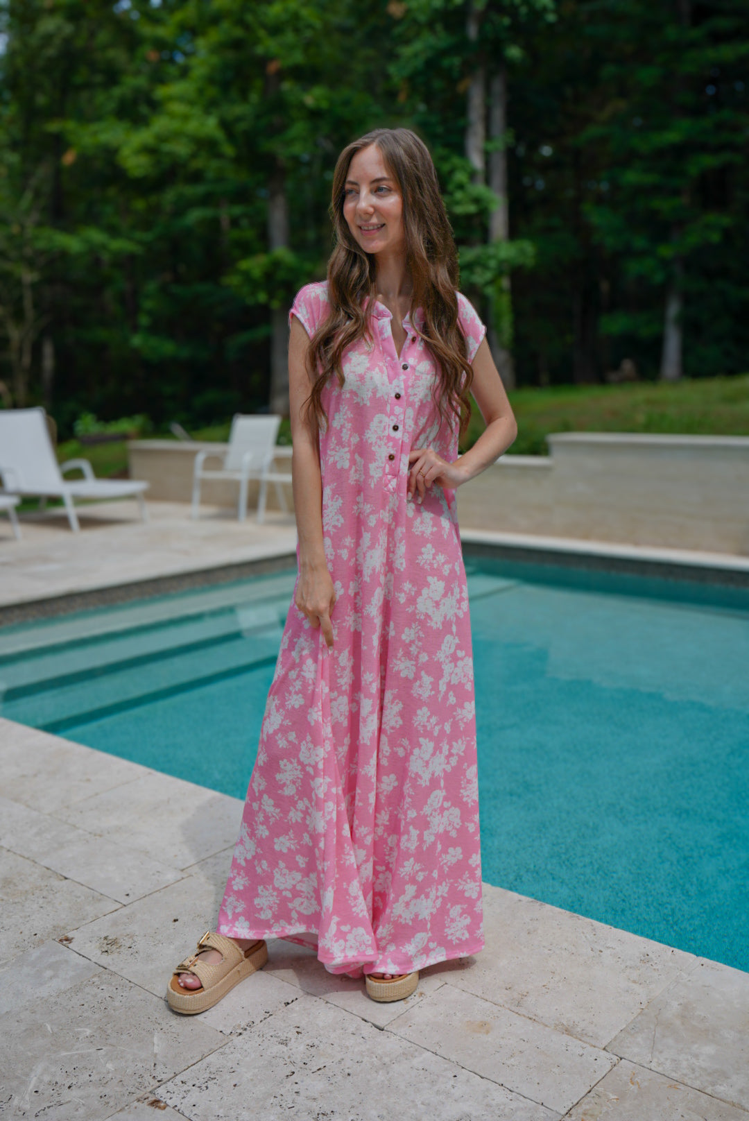 Pink Floral Jumpsuit