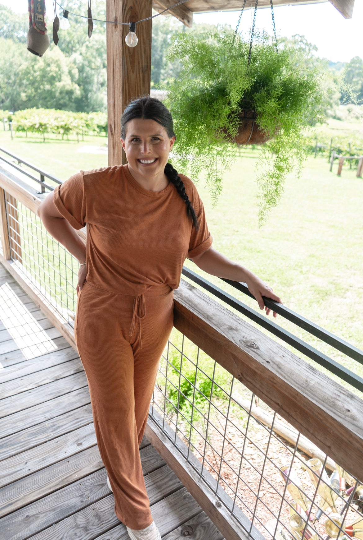 Copper Comfort Knit Drawstring Pants