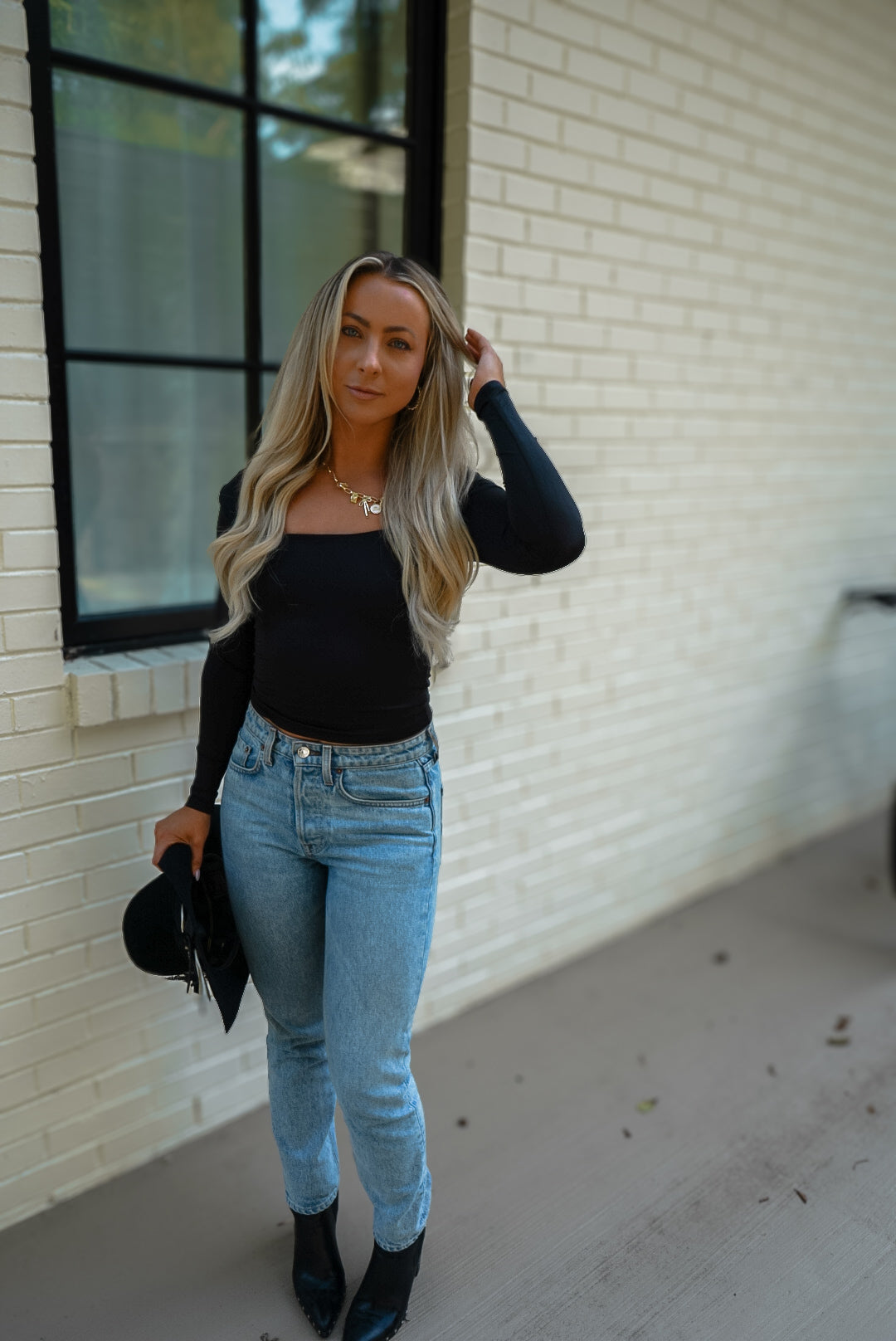 Black Seamless Reversible Top 🖤 1 large