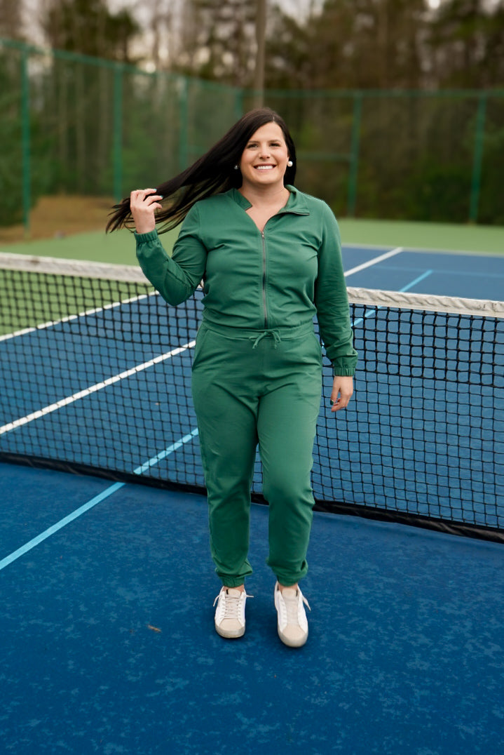 Green Long Sleeve Utility Jumpsuit π€ 2 larges