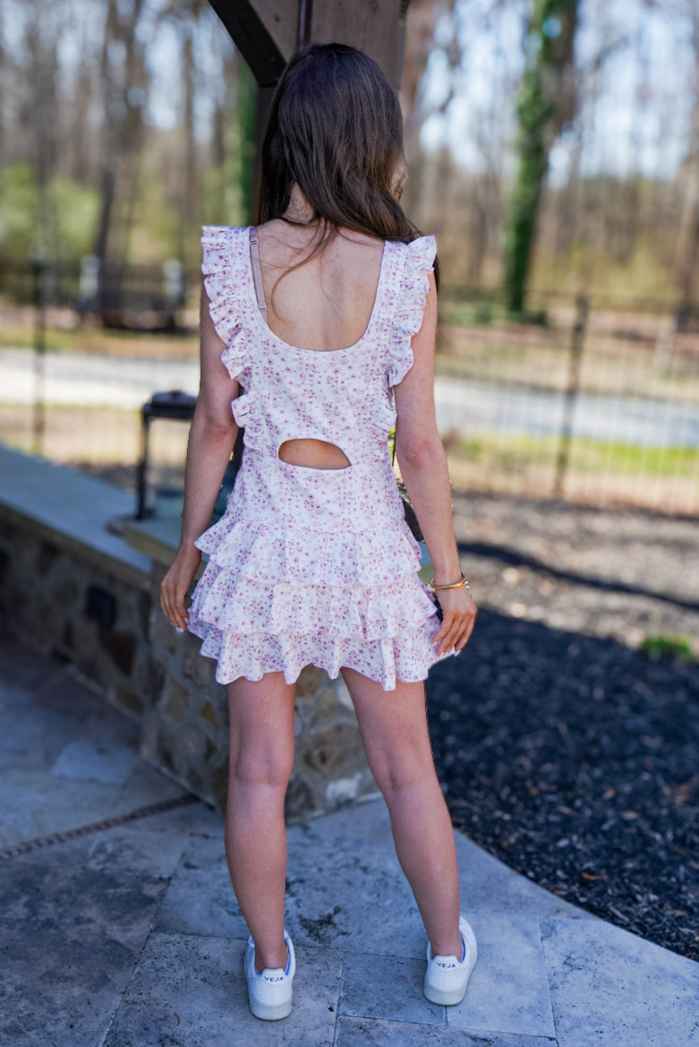 Pink Floral Active Dress 🌸 1 large left