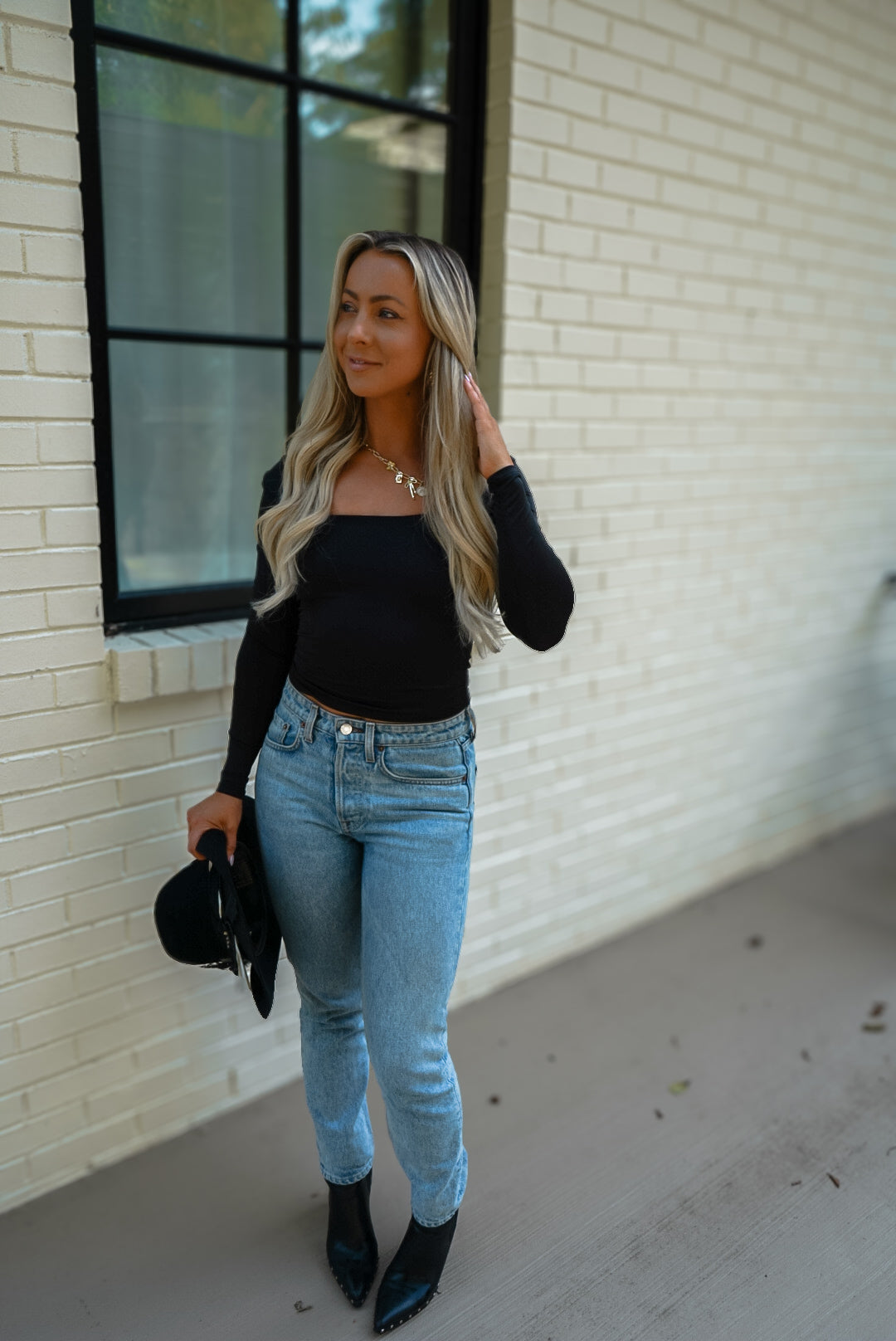 Black Seamless Reversible Top 🖤 1 large