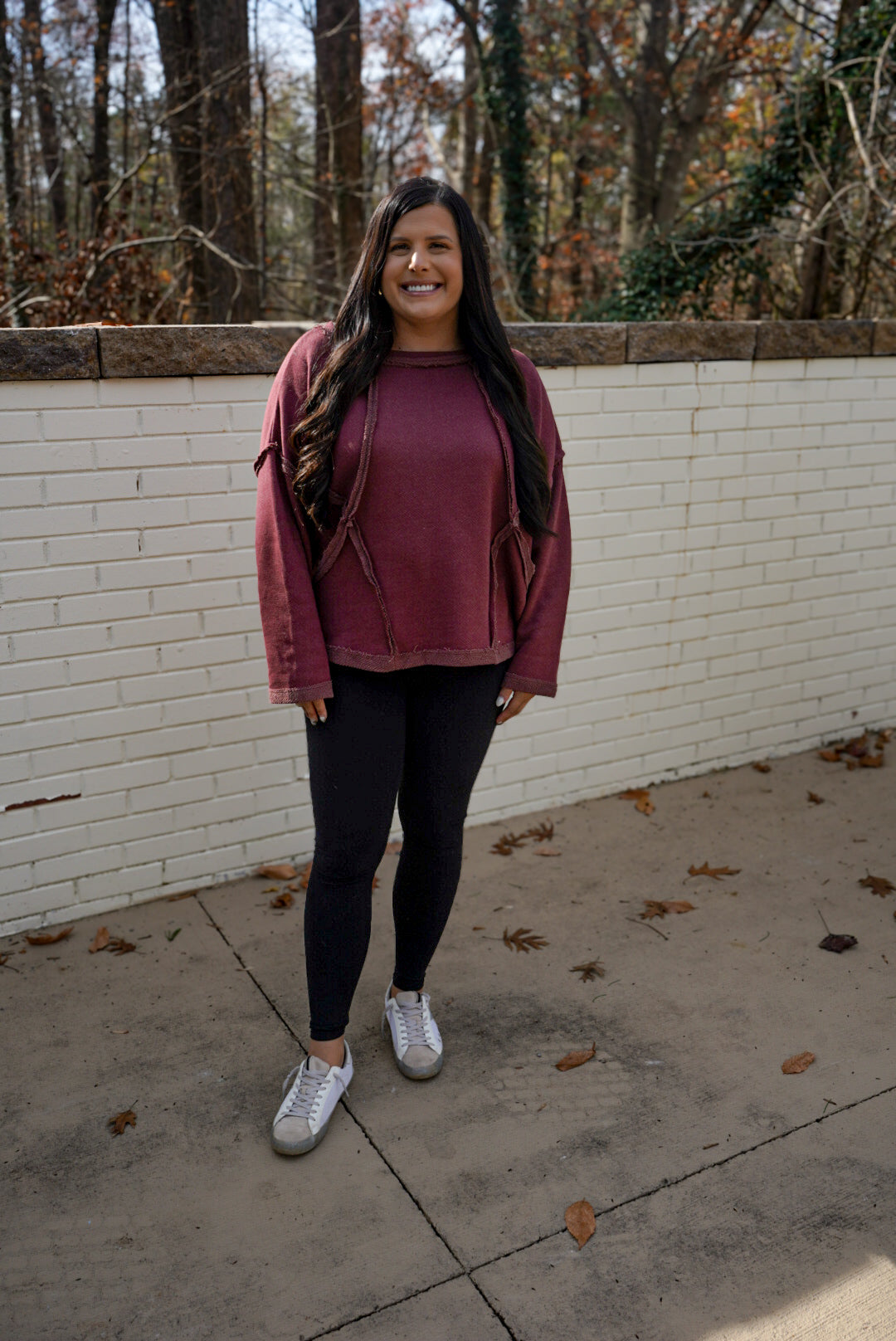 Burgundy Oversized Pullover* 1 large
