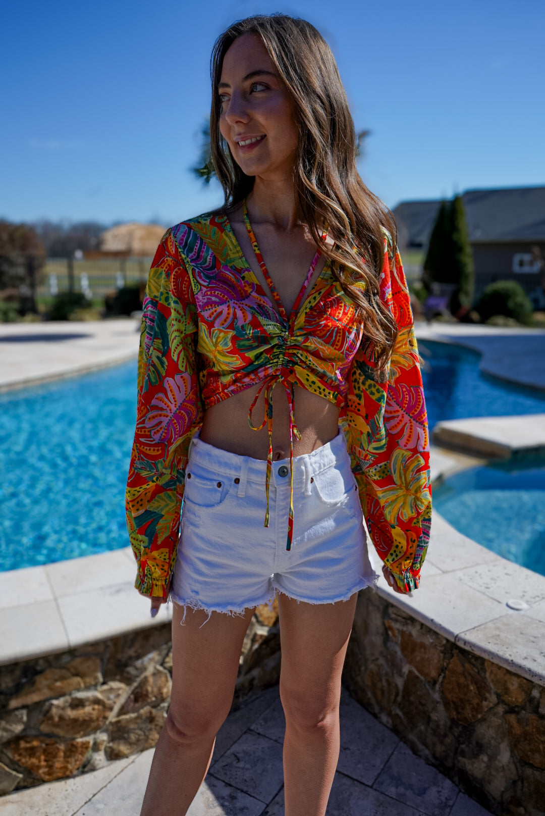 Palm Paradise Halter Top