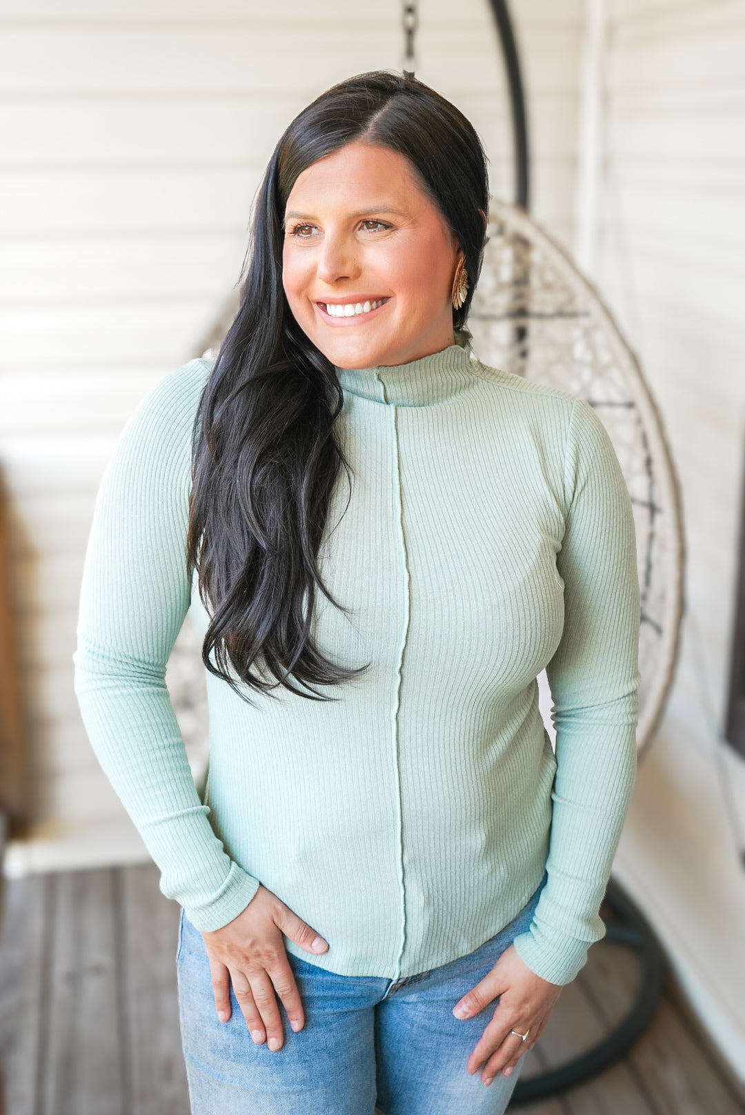 Happy Haven Iceberg Green Top