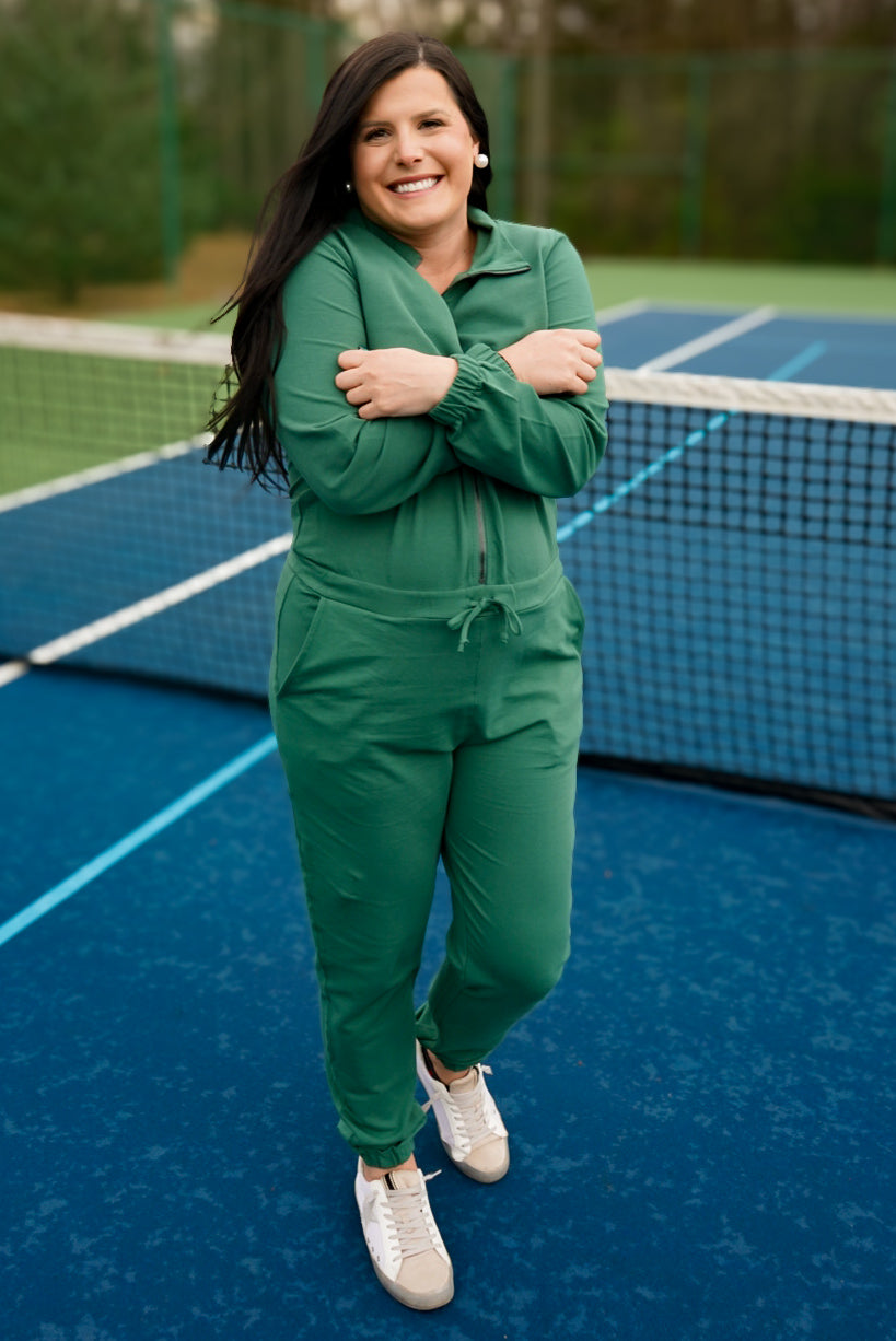 Green Long Sleeve Utility Jumpsuit π€ 2 larges