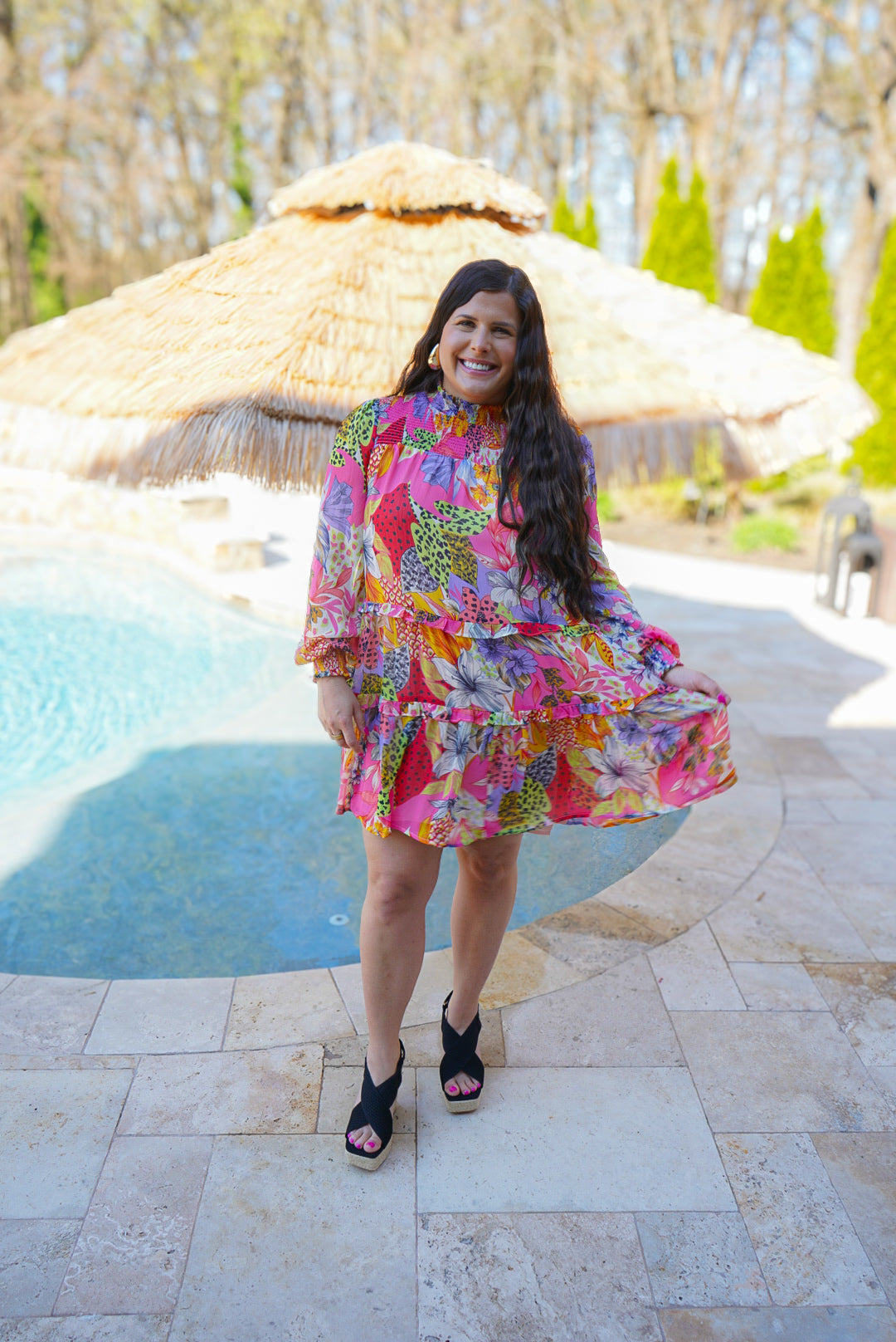 On Holiday Mini Dress- Pink