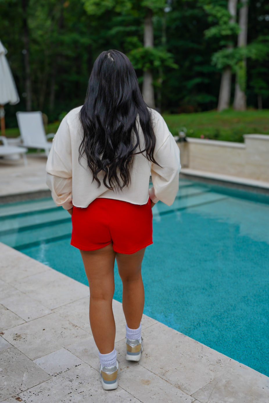 Red Sweatshorts ๐น 1 small & large
