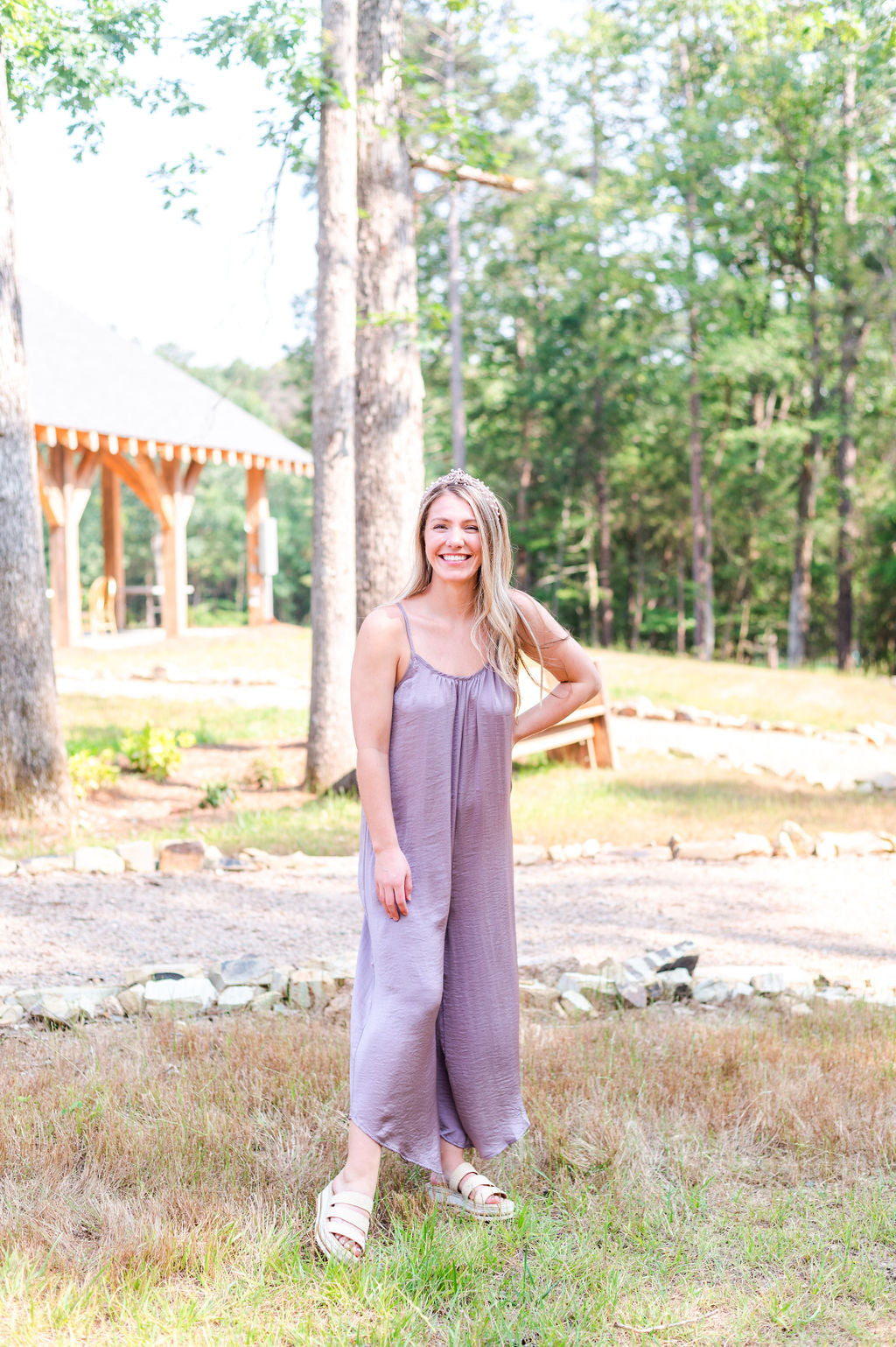 Breezy Retreat Lavender Jumpsuit
