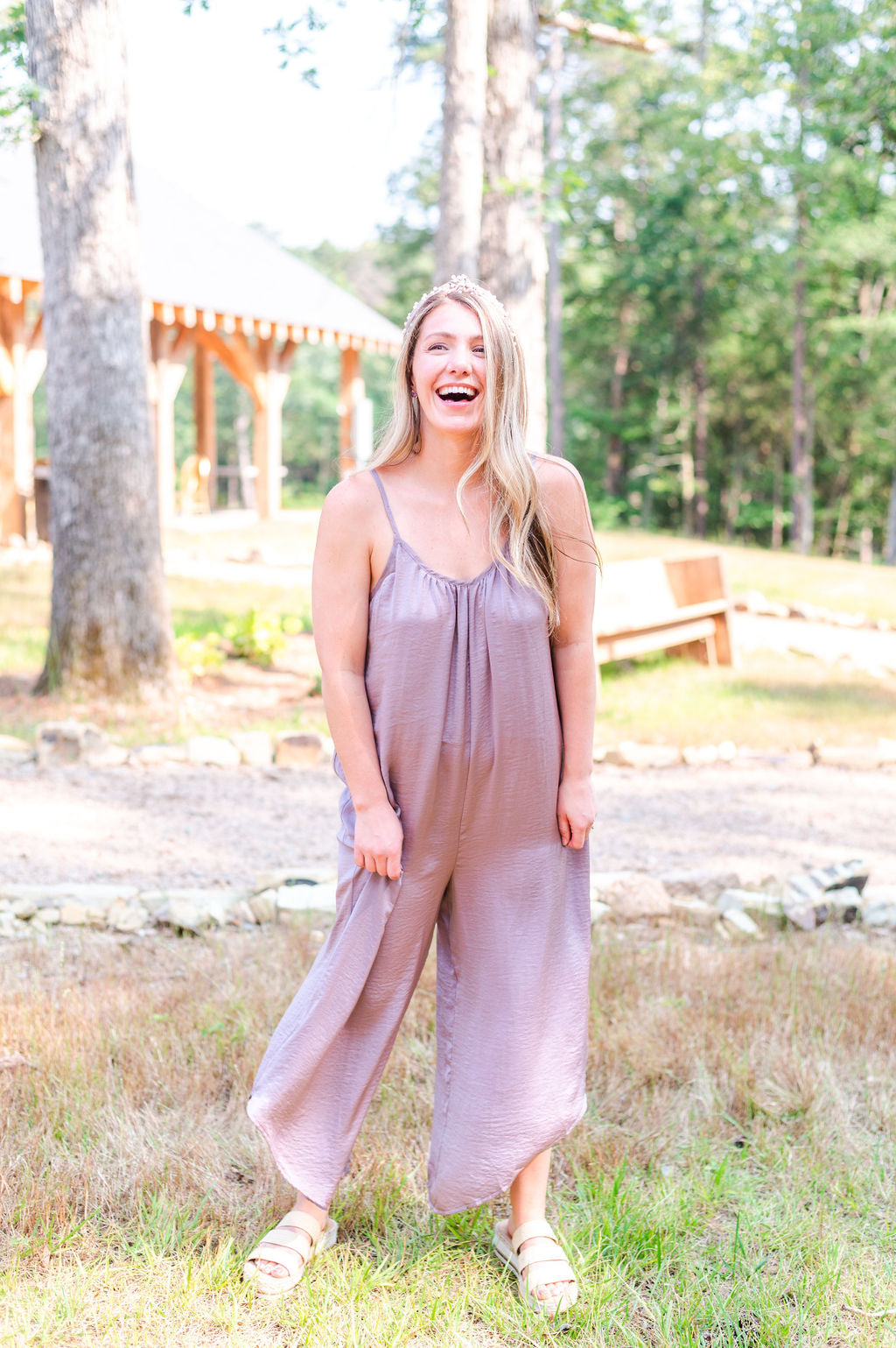 Breezy Retreat Lavender Jumpsuit