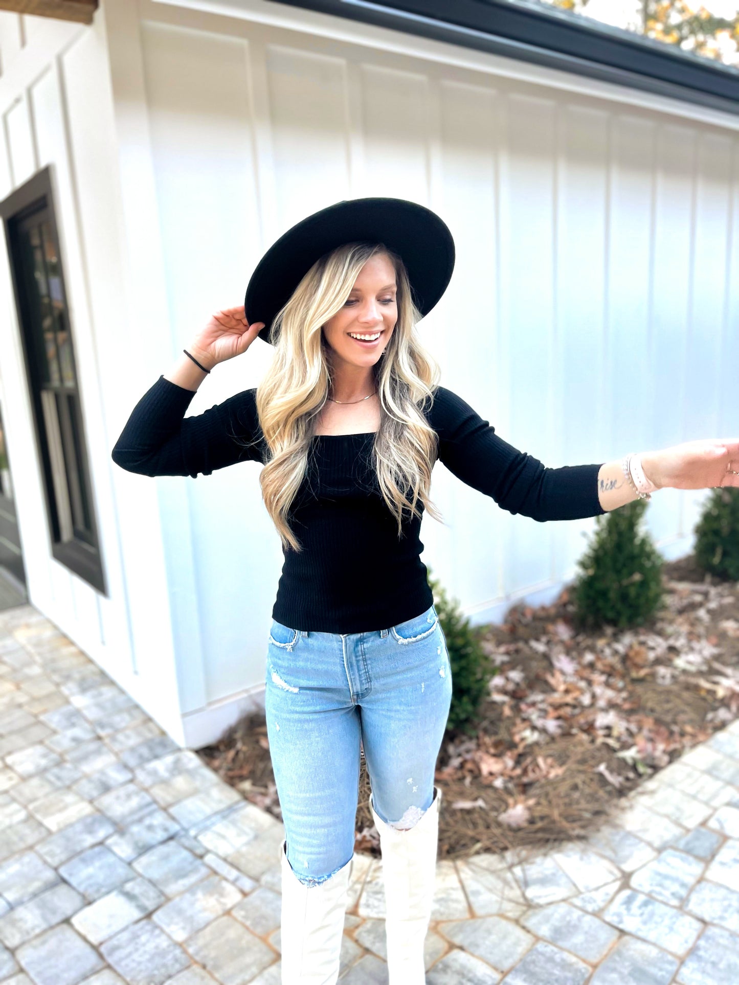 Wild As You Long Sleeve Black Top π€ 1 large left