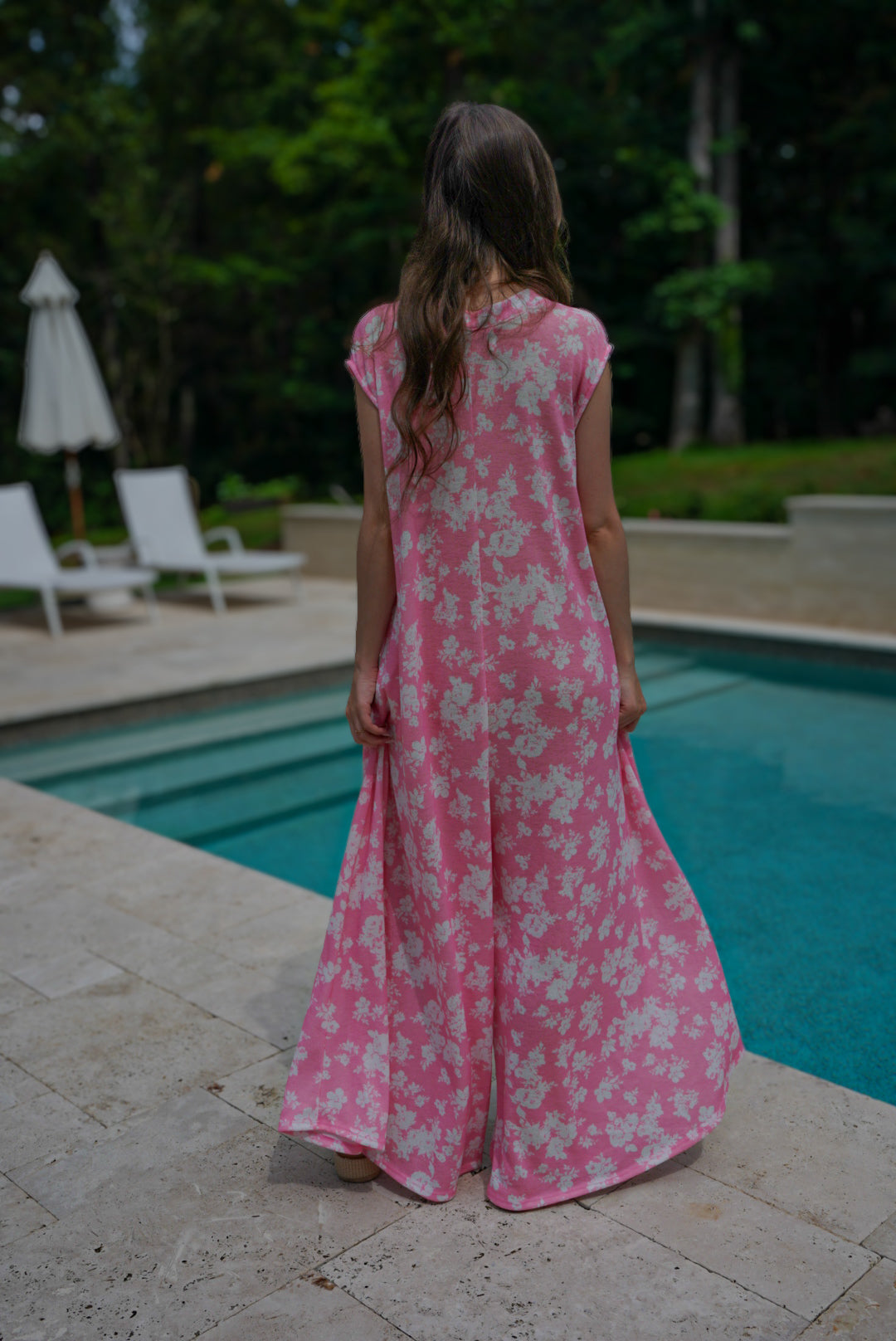 Pink Floral Jumpsuit