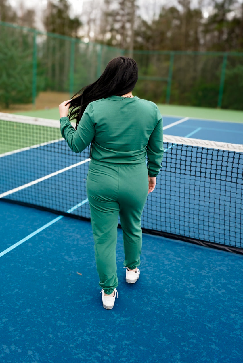 Green Long Sleeve Utility Jumpsuit π€ 2 larges