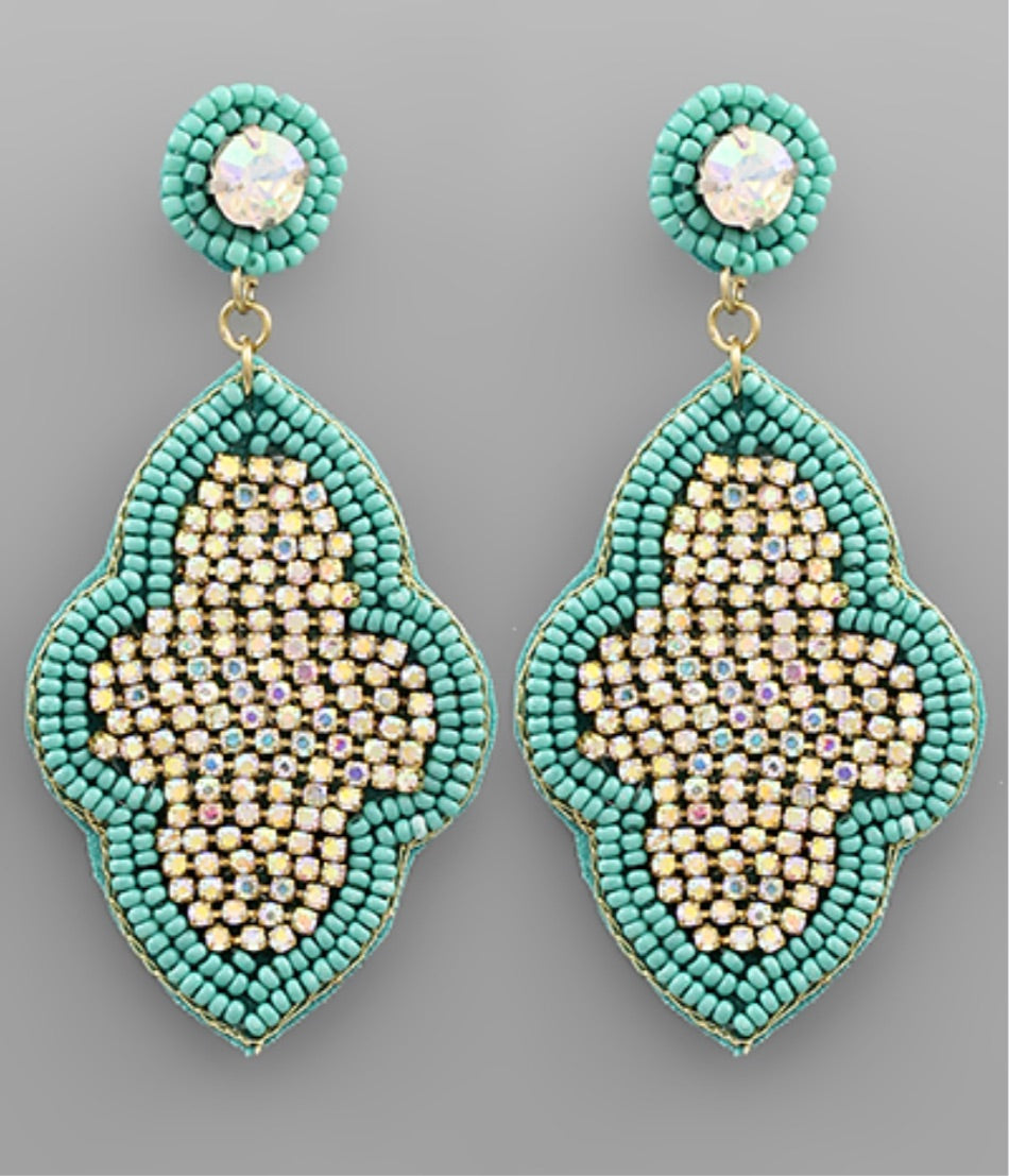 Turquoise Arabesque Earrings
