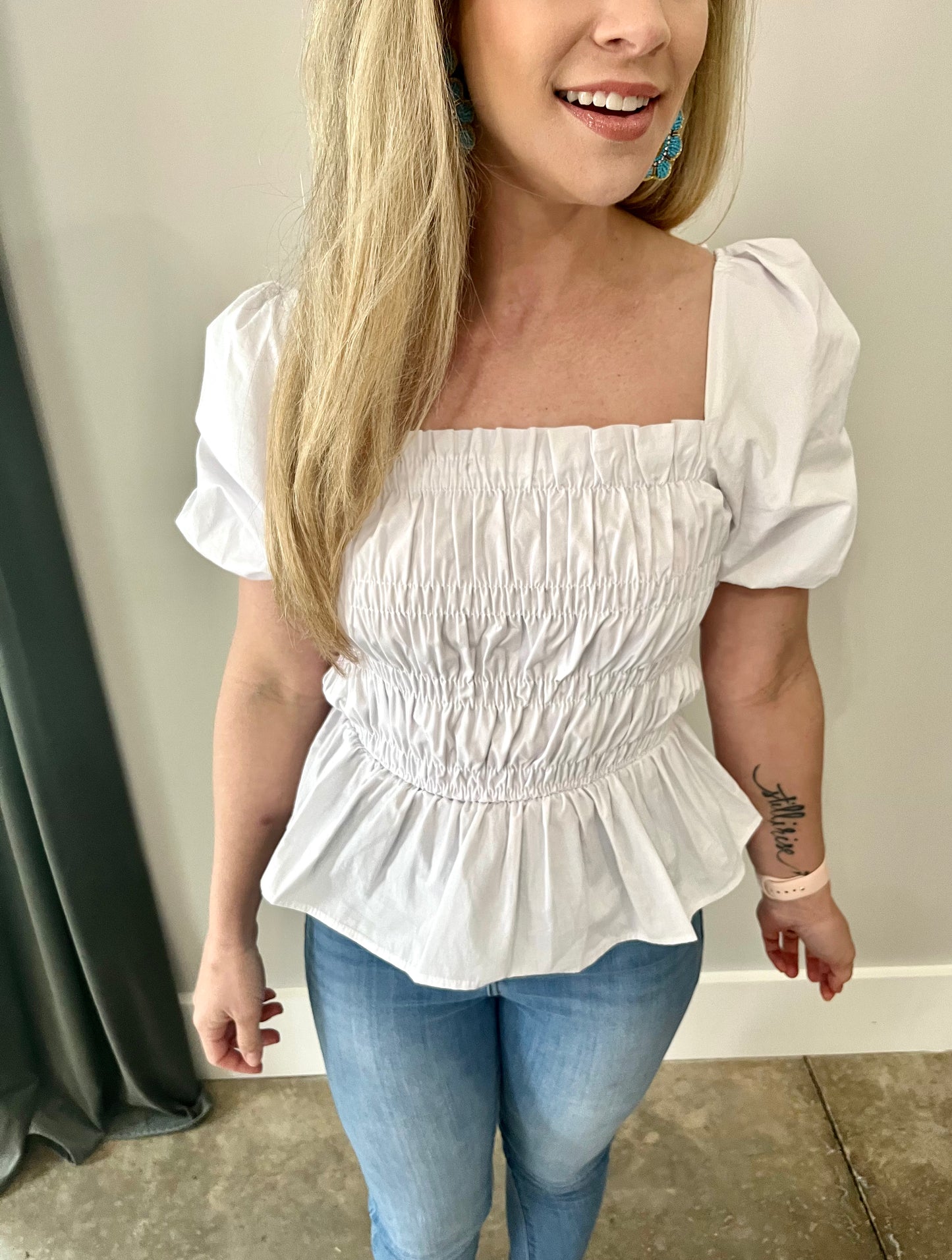 Sunny Stroll Smocked Top