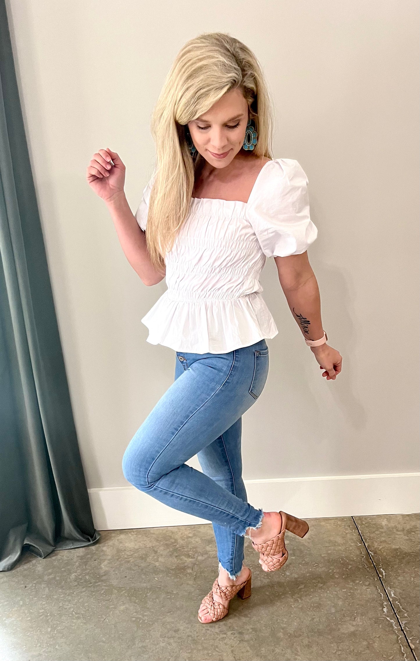 Sunny Stroll Smocked Top