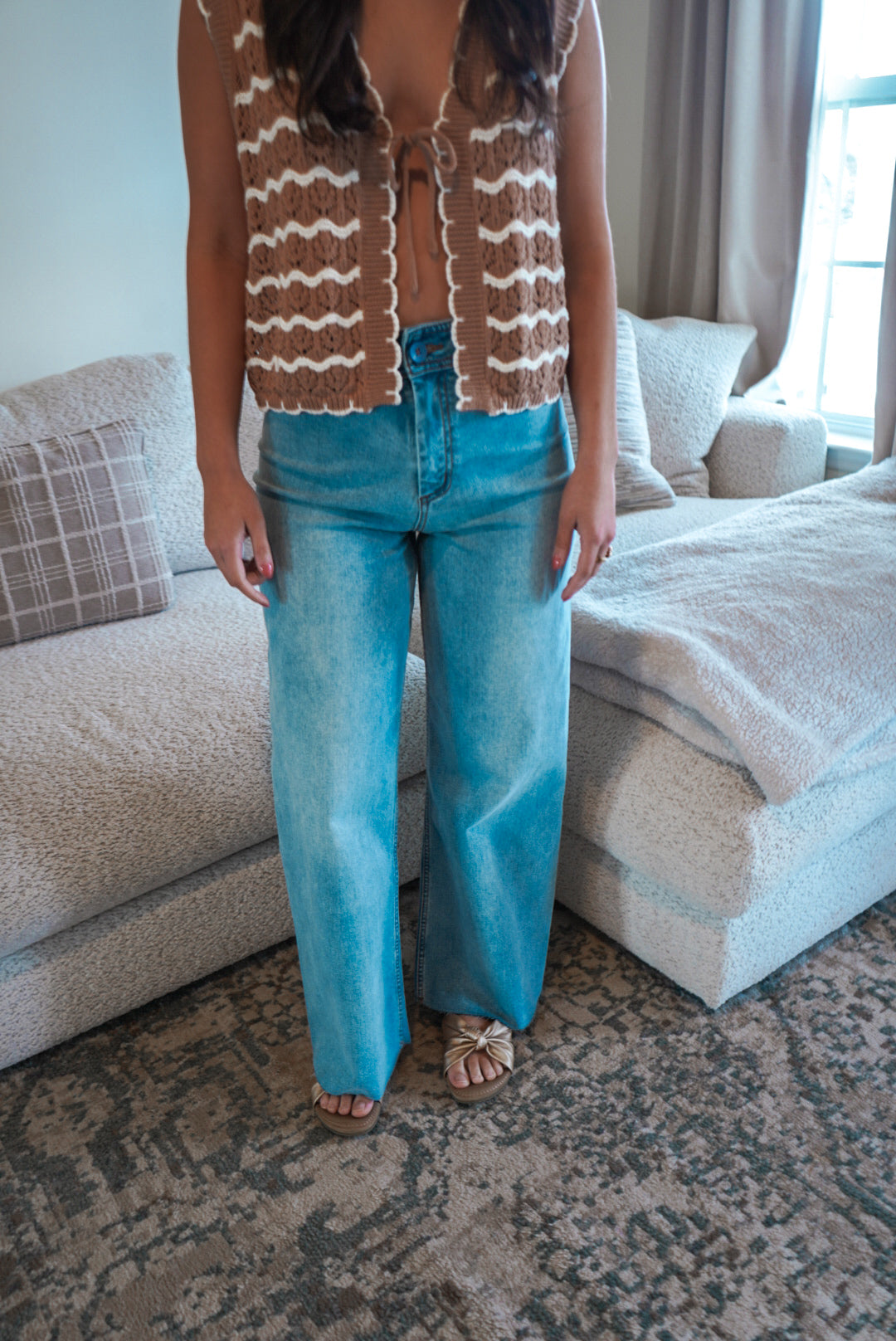 Lacie Straight Wide Leg Denim Pants