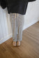Striped Jogger Pants - Cream/Black
