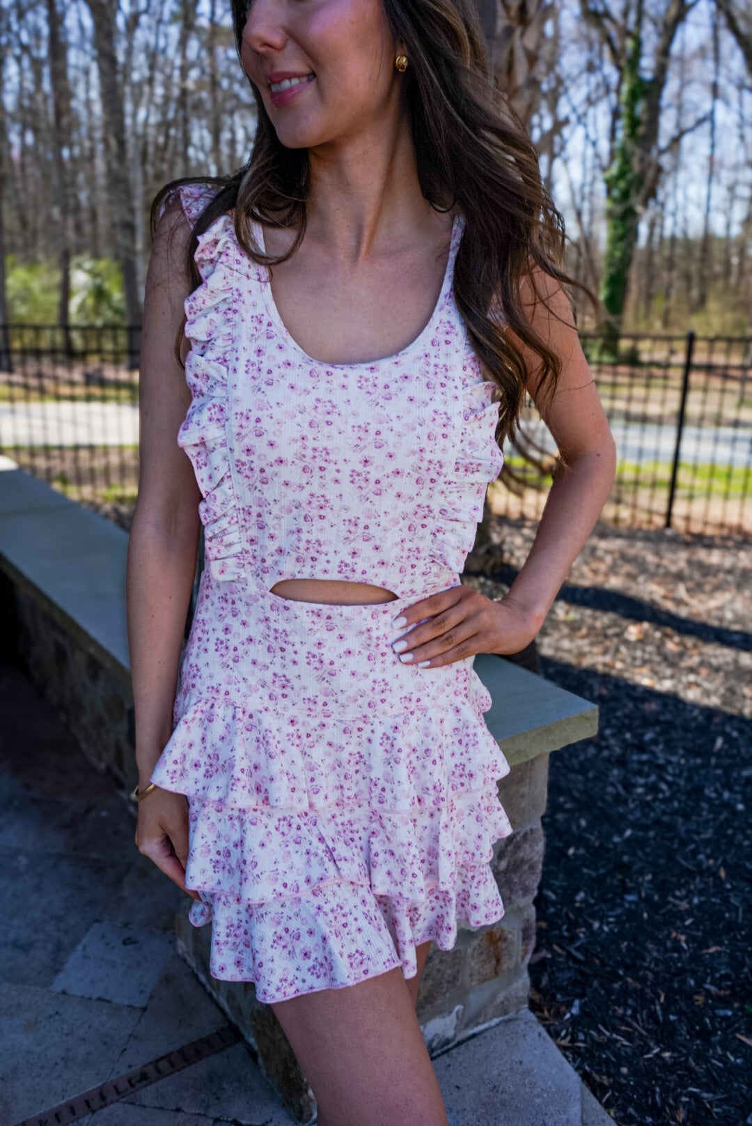 Pink Floral Active Dress