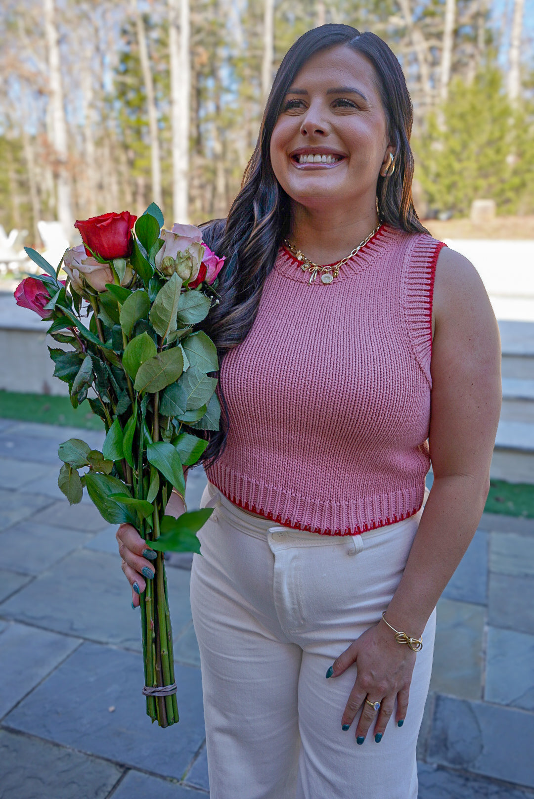 The Sweetest Rose Sweater Top