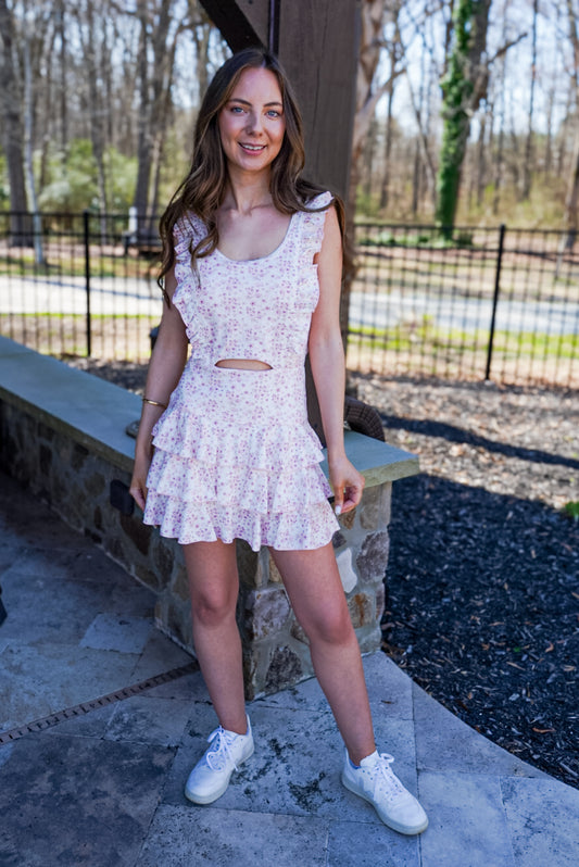 Pink Floral Active Dress 🌸 1 large left