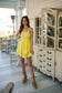 Must Be Love Yellow Ruffled Mini Dress