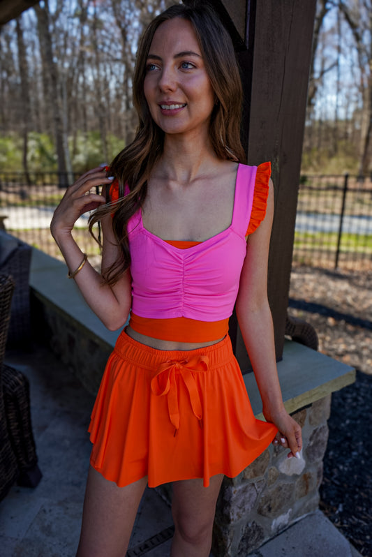 Orange Active Skirt