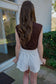 Chocolate Mock Neck Top