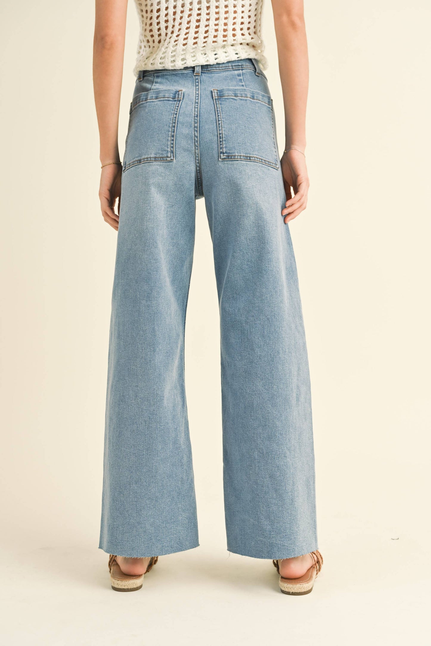 Lacie Straight Wide Leg Denim Pants