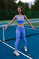 Lavender Blue Rucheed Sports Bra