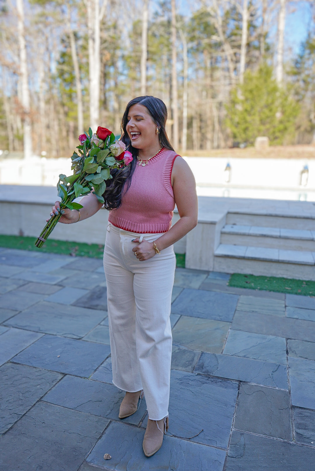 The Sweetest Rose Sweater Top