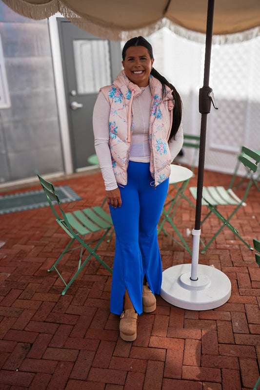 Pink Floral Printed Vest