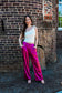 Fuchsia Satin Trousers