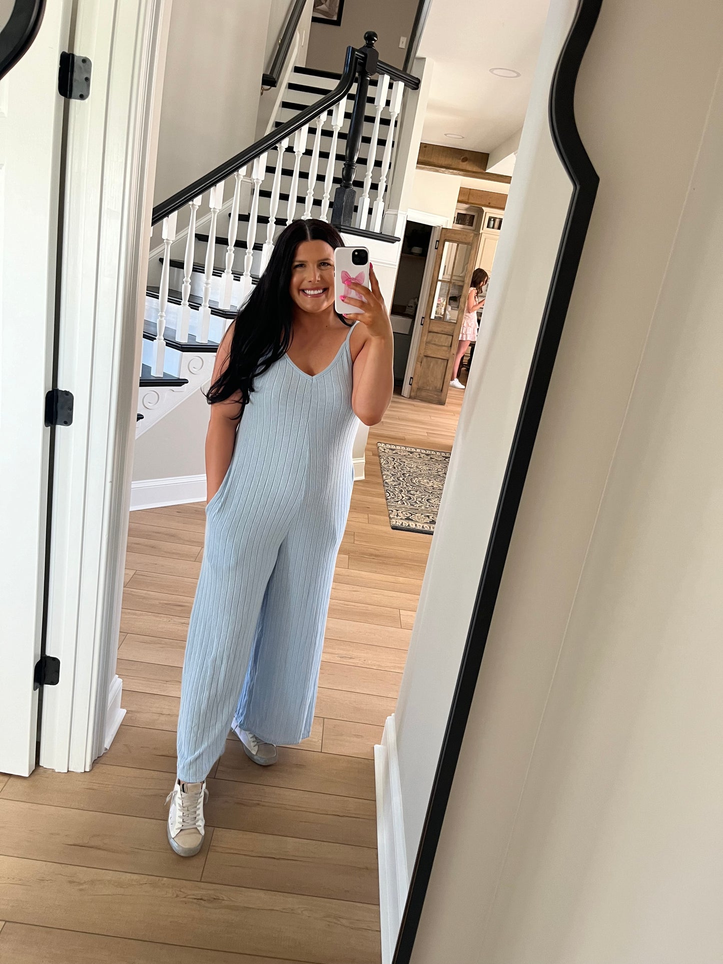 The Surfside Sky Blue Jumpsuit