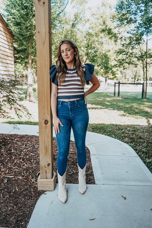 Breakin’ Boots Ruffled Top