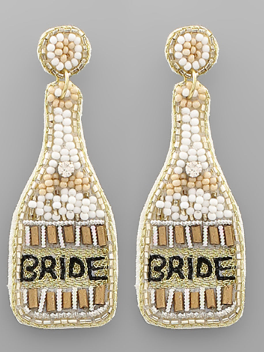 Bride Bottle Earrings - Gold