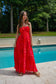 Sunset Red Maxi Dress