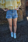 Light Denim High Waisted Shorts